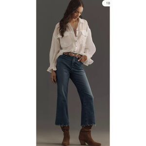 Good American Blue Cropped Jeans